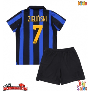Inter Milan Piotr Zielinski #7 Replica Home Stadium Kit for Kids 2026-27 Short Sleeve (+ pants)